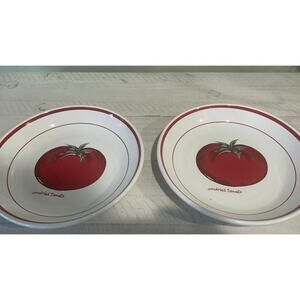 Lot 2 Over And Back "Sundried Tomato" Pasta Bowl 9.5 Inches Made Italy